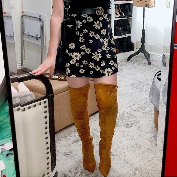 Over the knee Brown Camel Boots - Picture 2 of 3